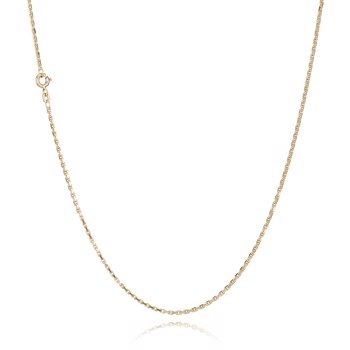 14 ct Anchor Facet Gold Necklace, 55 cm and 1.8 mm (thread 0.7 mm)