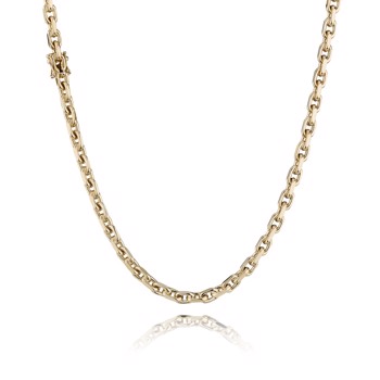 14 ct Anchor Facet Gold Necklace, 50 cm and 5.0 mm (thread 1.7 mm)