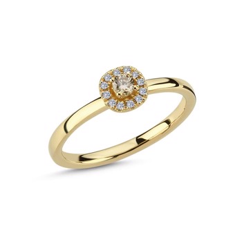 Nuran Ring , with a total of 0,16 ct diamonds Champagne / Wesselton SI