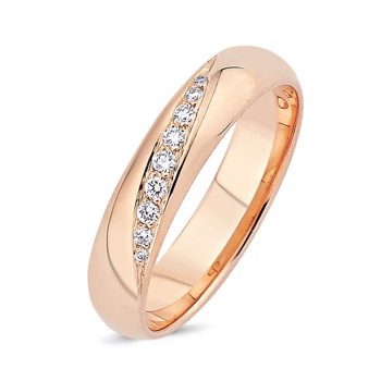 Nuran 14 carat rose gold Ladies ring with 0.12 ct diamonds Wesselton si