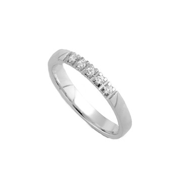 Aagaards eternityring model 621 - 14 kt whitegold  with 5 pcs 0,02 ct TW/SI
