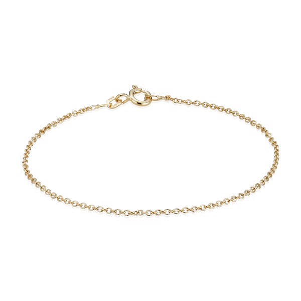 14 kt Round Anchor Gold Necklace from BNH, 1,5 mm wide (thread 0,4 mm) and 45-50 cm with extra loop