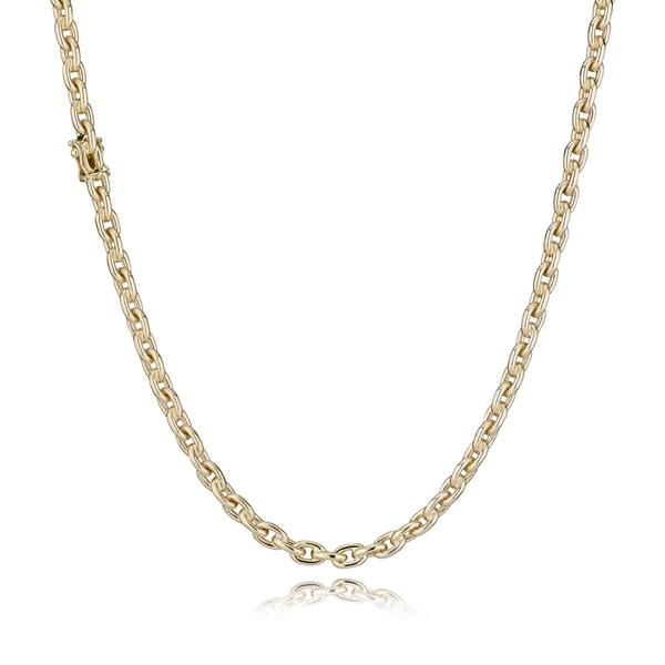 14 kt Round Anchor Gold Necklace from BNH, 5.6 mm wide (thread 1.7 mm) and 55 cm