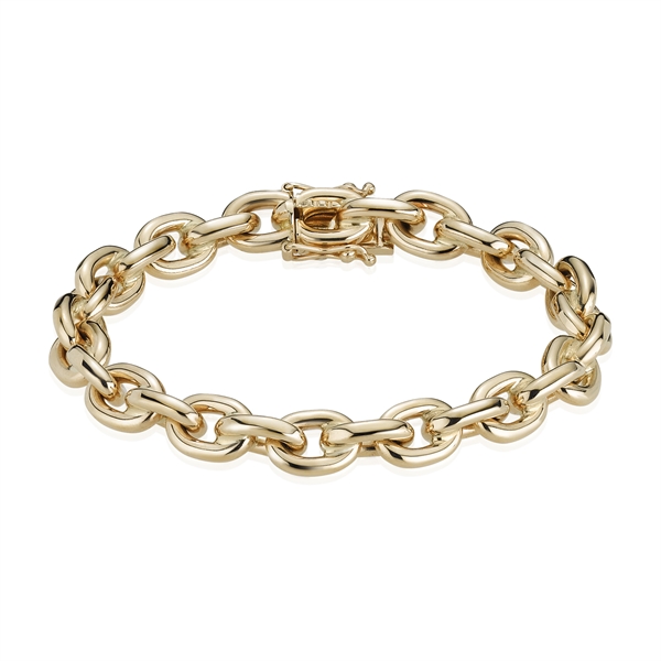 14 ct Round Anchor Gold Bracelet from BNH, 8,3 mm wide (thread 2,5 mm) and 21 cm
