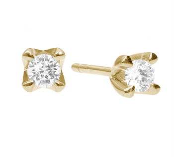 Ørestikker, 8k guld m/2x1,0ct Labgrown  from Aagaard