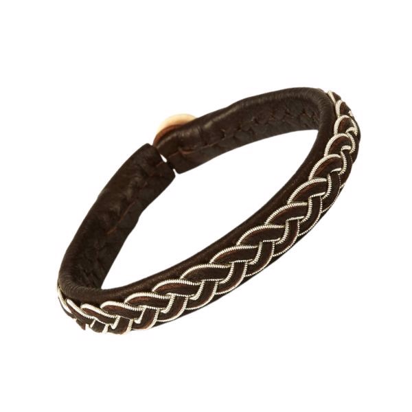 BeChristensen Boda BROWN Hand-woven Sami Bracelet, 22 cm