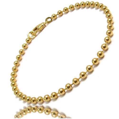 14 carat ball necklace, 80 cm and 2.0 mm