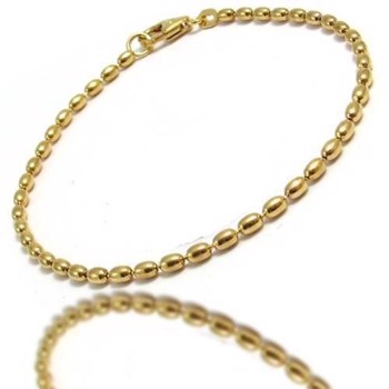 Olive gold bracelets and necklaces in 14 carat gold
