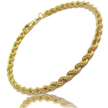 14 carat red gold Cordel bracelet, 21 cm and 3,2 mm