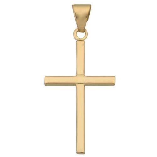 Stolpe cross from BNH in polished 14 kt gold, Small - 13 x 21 mm