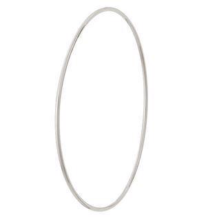 BNH 14 ct white gold bangle, Ø 7,0 cm and 1,5 mm in thickness