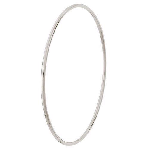 BNH 14 ct white gold bangle, Ø 7,0 cm and 2,0 mm in thickness