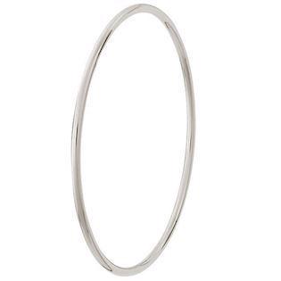 BNH 14 ct white gold bangle, Ø 6,5 cm and 2,5 mm in thickness