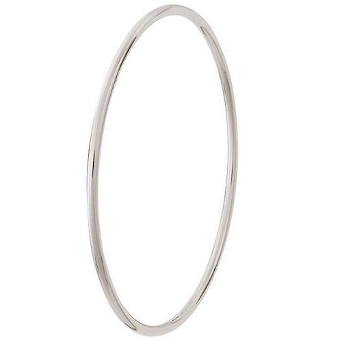 BNH 14 ct white gold bangle, Ø 6,0 cm and 2,5 mm in thickness