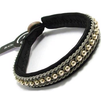 BeChristensen Hella Hand Braided Sami Bracelet in Black with Silver Beads