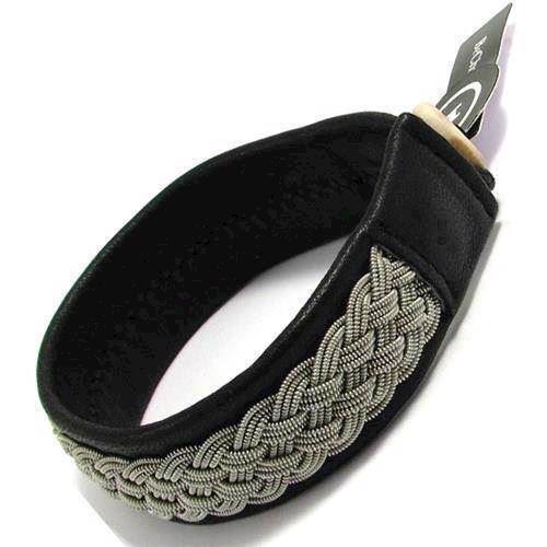 BeChristensen LISA Handwoven Sami Bracelet in Black, 18 cm