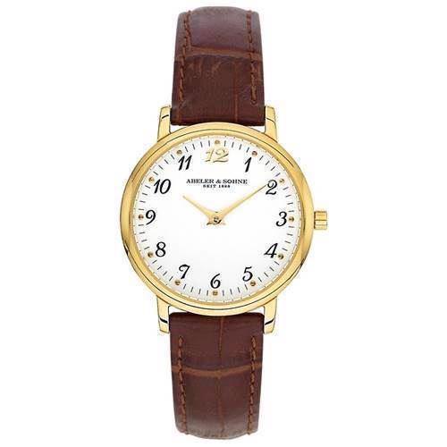 Abeler & Söhne AS1320 – classic gold-tone ladies watch with white dial