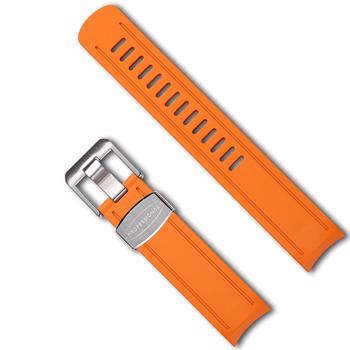 Crafter Blue Orange luxury rubber watch strap for Seiko Sumo line. Choose from, silver, gold or black buckle
