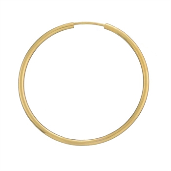 BNH Ladies shiny gold plated sterling silver Ear creoles, Ø 30 mm x 2.5 mm