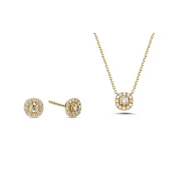 Nuran   set, with a total of 0,48 ct  diamonds Champagne / Wesselton SI