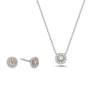 Nuran    set, with a total of 0,48 ct  diamonds Champagne / Wesselton SI