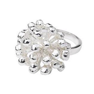 Flora Danica silver dill ring large