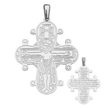 Dagmar Cross in silver, Our Father - 40 x 33 mm