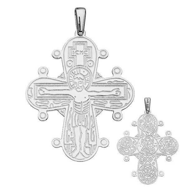 Dagmar Cross in silver, The five - 25 x 21 mm