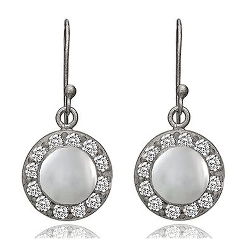 frk Lisberg Daisy 925 Sterling silver Earrings black rhodium plated, model Daisy5276-925rut