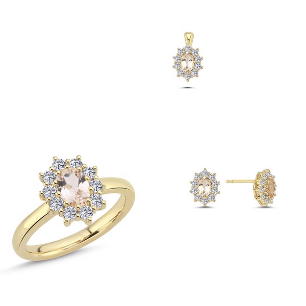 Nuran set, with a total of 1,40 ct diamonds Wesselton SI