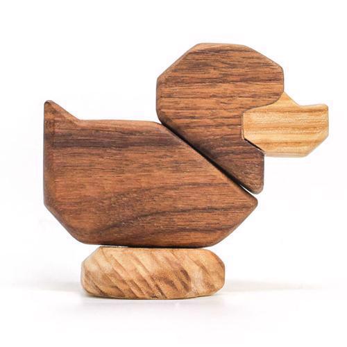 Fablewood The Duck - The lake\'s nuser - wooden figure composed with magnets