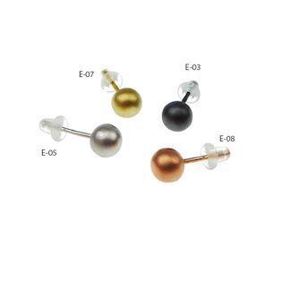 San - Link of joy Interchangeable 925 Sterling Silver Earrings mat gold plated, model E-07