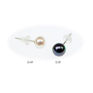 San - Link of joy Interchangeable 925 Sterling Silver Earrings black smooth, model E-SP