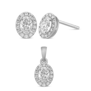 Nuran    set, with a total of 0,64 ct diamonds Wesselton SI