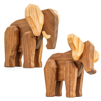 Fablewood Set - Mother Elephant & Father Elephant - Wooden figure composed with magnets