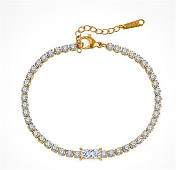 Stål forgyldt armbånd from Støvring Design