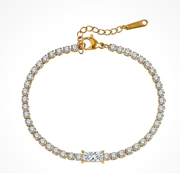 Stål forgyldt armbånd from Støvring Design