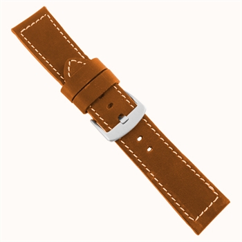 Cognac Calfskind watchstrap - 18 mm