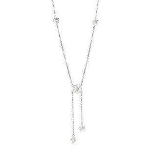 Flora Danica silver coral necklace