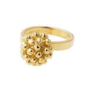 Flora Danica gold-plated dill ring small