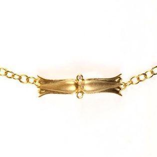 Flora Danica Gold plated French Lily bracelet - closed flower