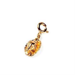 Flora Danica gold plated pink canina charm