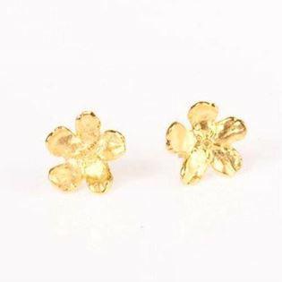 Flora Danica gold plated vermeil stud earrings
