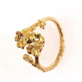 Flora Danica gold plated gemmy ring