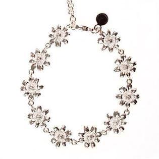 Flora Danica silver marguerite bracelet