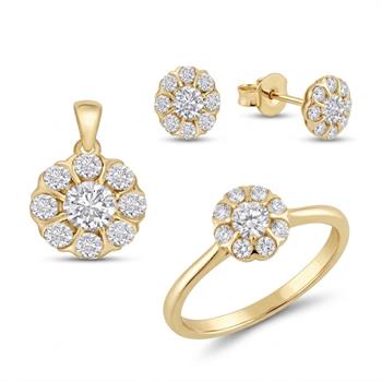 Houmann    set, with a total of 0,75 ct diamonds GH/VS-SI