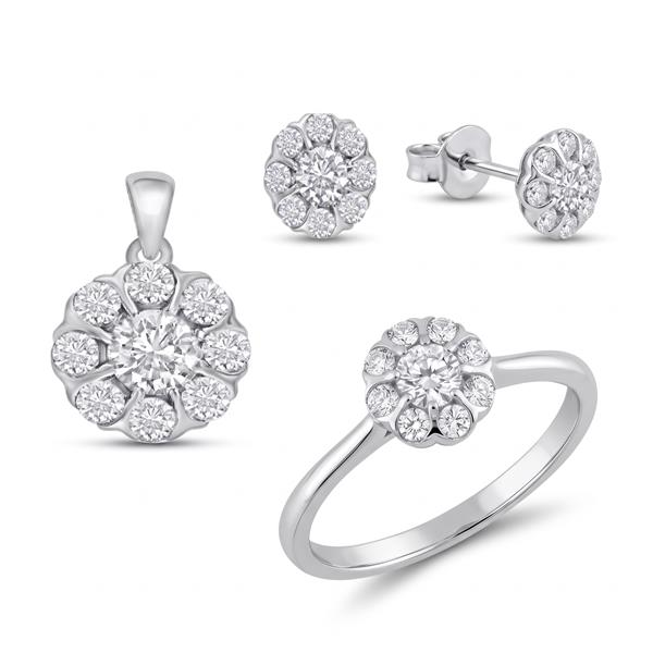 Houmann    set, with a total of 0,75 ct diamonds GH/VS-SI