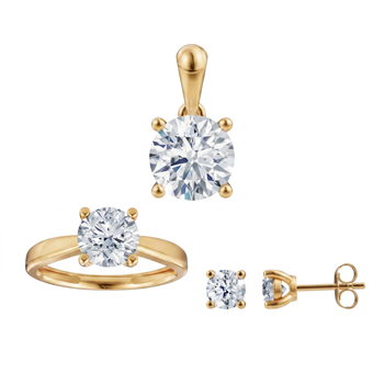 Siersbøl    set, with a total of 3,00 ct diamonds Top Wesselston VS2