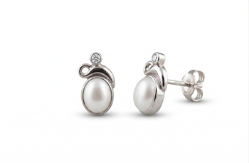 Silver Stud Earrings - Amaze, from Rabinovich