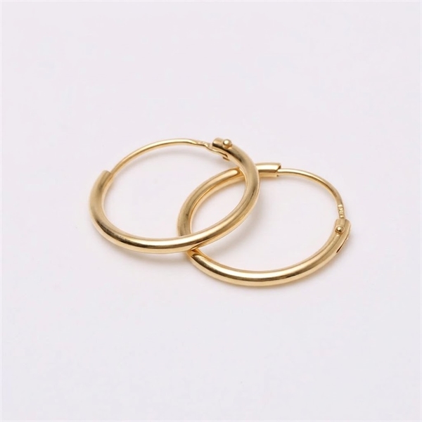 Creol Smykker Creol silver hoop earrings 15mm